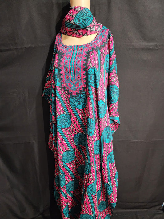 Boubou + Foulard Polyester