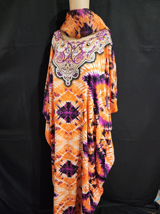 Boubou + Foulard Polyester