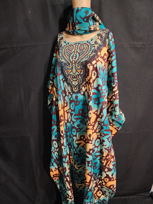 Boubou + Foulard Polyester