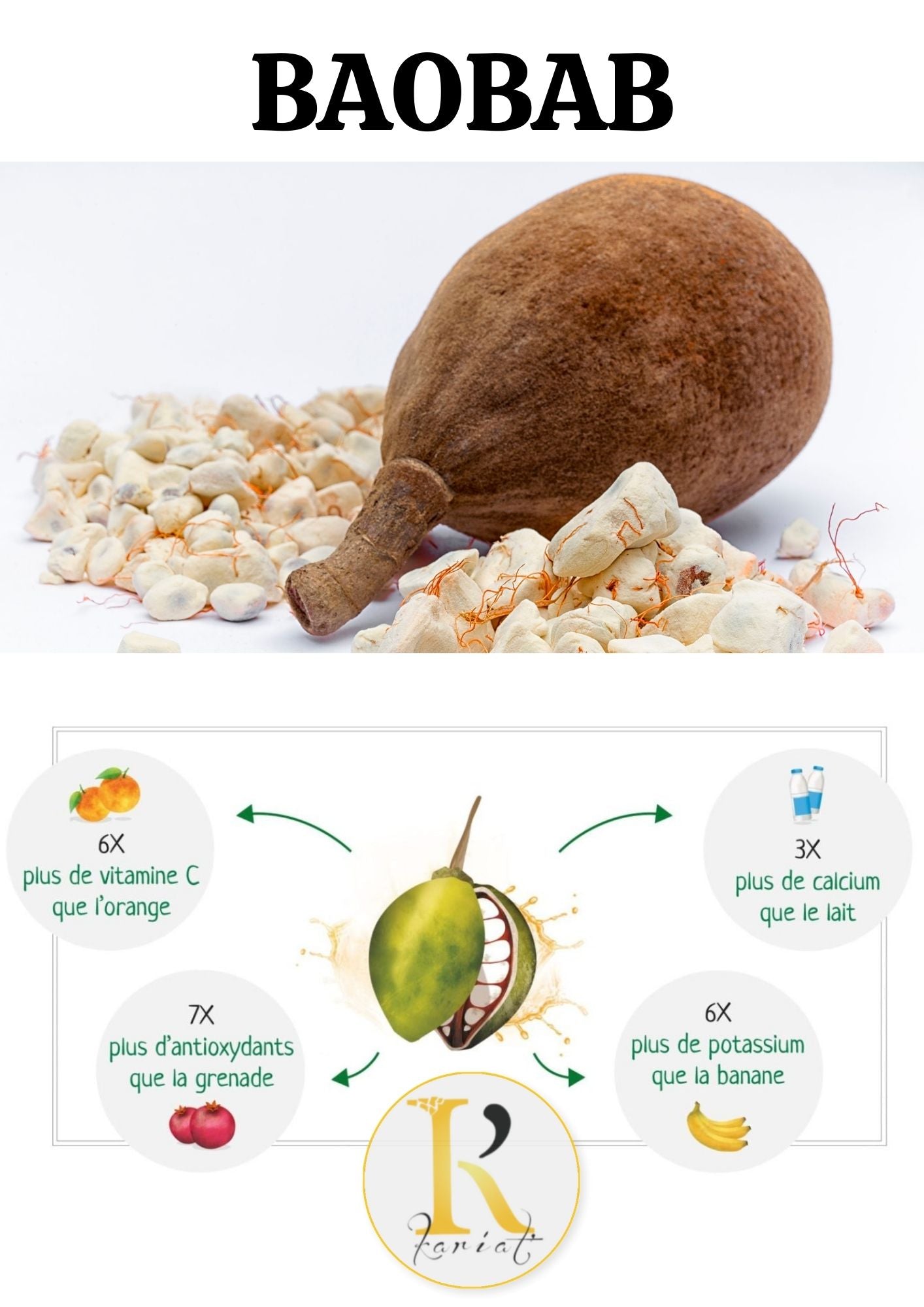 Poudre de baobab PUR & BIO